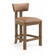 Meridian Furniture Lavrin Cognac Vegan Leather Counter Stool (Set of 2)