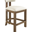 Meridian Furniture Lavrin Cream Vegan Leather Counter Stool (Set of 2)