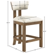 Meridian Furniture Lavrin Cream Vegan Leather Counter Stool (Set of 2)