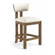 Meridian Furniture Lavrin Cream Vegan Leather Counter Stool (Set of 2)
