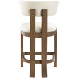 Meridian Furniture Lavrin Cream Vegan Leather Counter Stool (Set of 2)