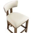 Meridian Furniture Lavrin Cream Vegan Leather Counter Stool (Set of 2)