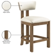 Meridian Furniture Lavrin Cream Vegan Leather Counter Stool (Set of 2)
