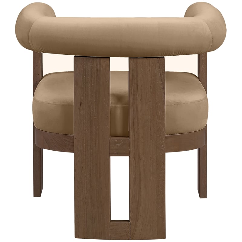 Meridian Furniture Arienzo Beige Velvet Upholstered Accent Chair