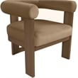 Meridian Furniture Arienzo Beige Velvet Upholstered Accent Chair