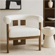 Meridian Furniture Arienzo Cream Velvet Upholstered Accent Chair