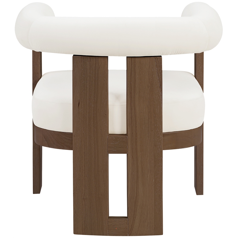 Meridian Furniture Arienzo Cream Velvet Upholstered Accent Chair