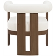 Meridian Furniture Arienzo Cream Velvet Upholstered Accent Chair