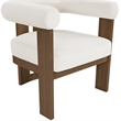Meridian Furniture Arienzo Cream Velvet Upholstered Accent Chair