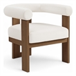 Meridian Furniture Arienzo Cream Velvet Upholstered Accent Chair