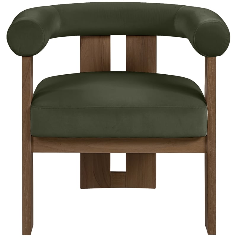 Meridian Furniture Arienzo Green Velvet Upholstered Accent Chair