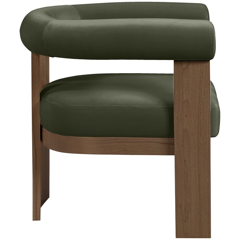 Meridian Furniture Arienzo Green Velvet Upholstered Accent Chair