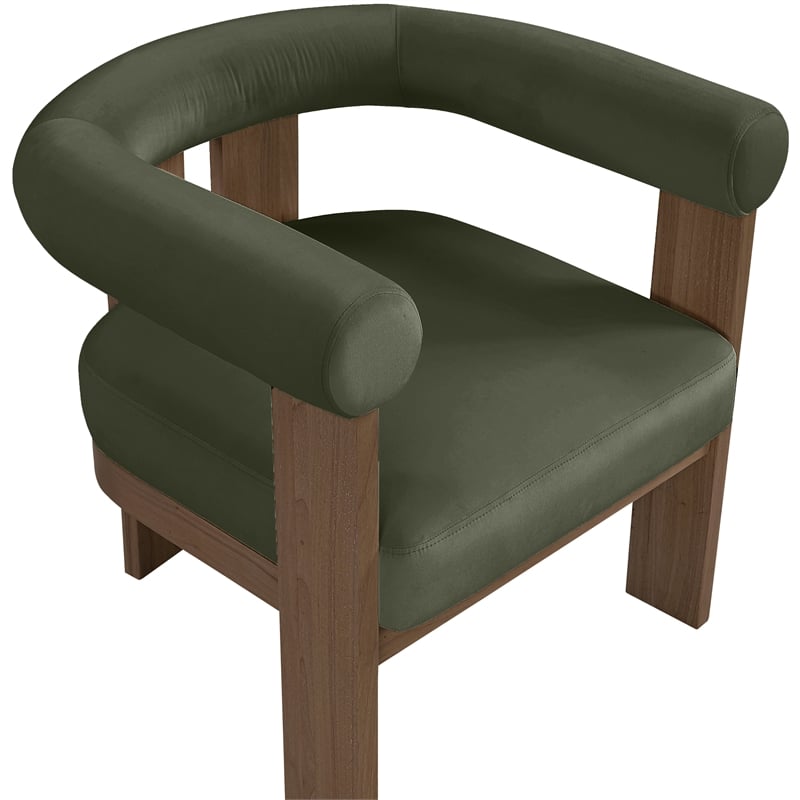 Meridian Furniture Arienzo Green Velvet Upholstered Accent Chair