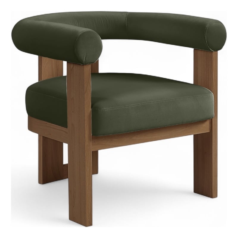 Meridian Furniture Arienzo Green Velvet Upholstered Accent Chair