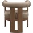 Meridian Furniture Arienzo Taupe Velvet Upholstered Accent Chair