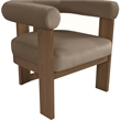 Meridian Furniture Arienzo Taupe Velvet Upholstered Accent Chair