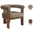 Meridian Furniture Arienzo Taupe Velvet Upholstered Accent Chair