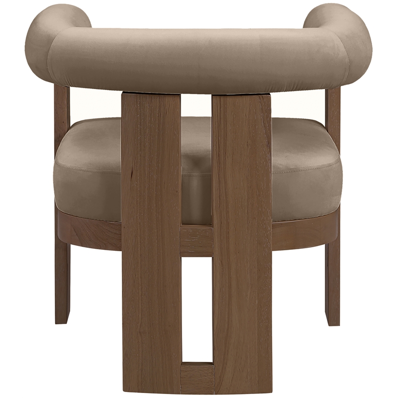 Meridian Furniture Arienzo Taupe Velvet Upholstered Accent Chair