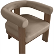 Meridian Furniture Arienzo Taupe Velvet Upholstered Accent Chair