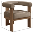 Meridian Furniture Arienzo Taupe Velvet Upholstered Accent Chair