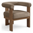 Meridian Furniture Arienzo Taupe Velvet Upholstered Accent Chair