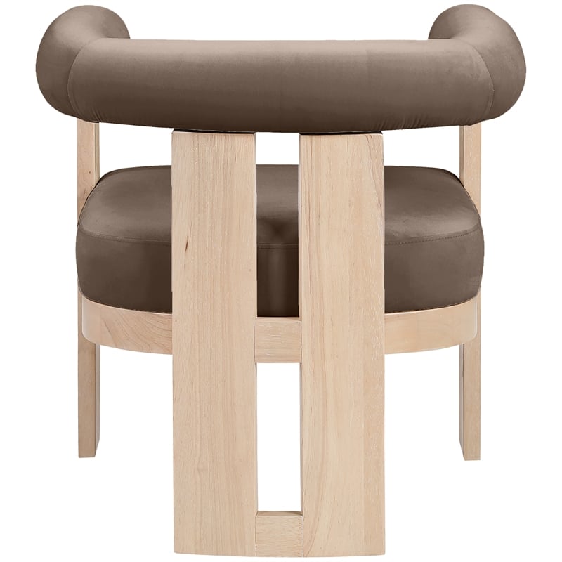 Meridian Furniture Arienzo Brown Velvet Upholstered Accent Chair
