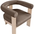 Meridian Furniture Arienzo Brown Velvet Upholstered Accent Chair