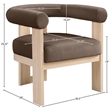 Meridian Furniture Arienzo Brown Velvet Upholstered Accent Chair