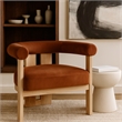 Meridian Furniture Arienzo Cognac Velvet Upholstered Accent Chair