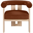 Meridian Furniture Arienzo Cognac Velvet Upholstered Accent Chair