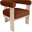 Meridian Furniture Arienzo Cognac Velvet Upholstered Accent Chair