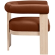 Meridian Furniture Arienzo Cognac Velvet Upholstered Accent Chair
