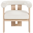 Meridian Furniture Arienzo Cream Velvet Upholstered Accent Chair