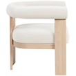Meridian Furniture Arienzo Cream Velvet Upholstered Accent Chair