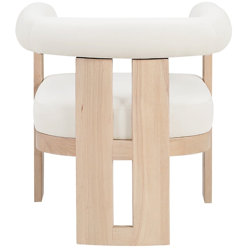 Meridian Furniture Arienzo Cream Velvet Upholstered Accent Chair