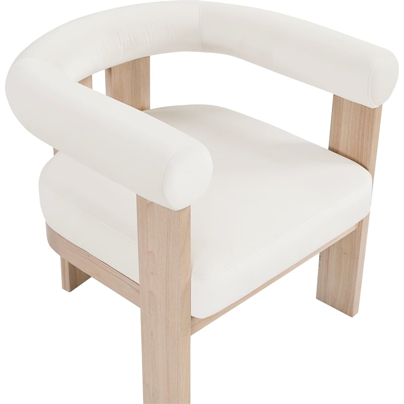 Meridian Furniture Arienzo Cream Velvet Upholstered Accent Chair