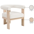 Meridian Furniture Arienzo Cream Velvet Upholstered Accent Chair