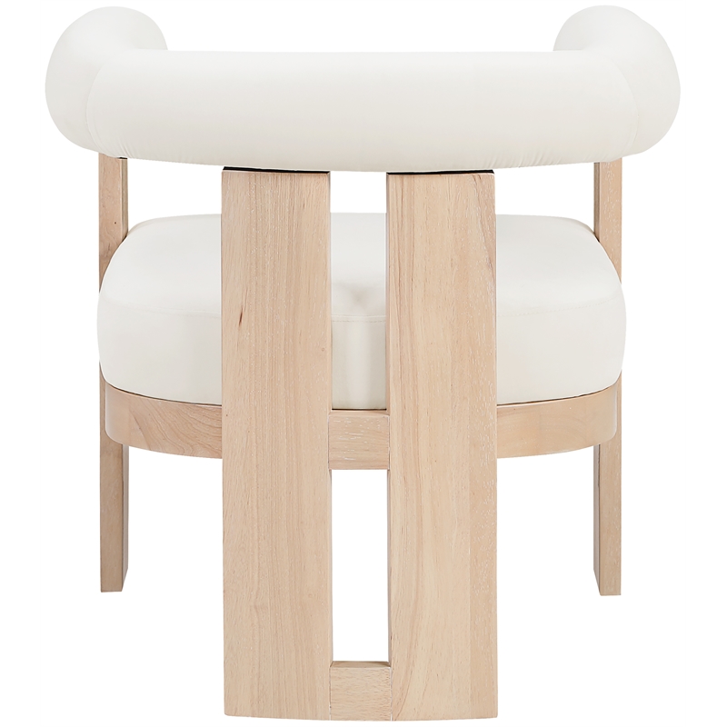 Meridian Furniture Arienzo Cream Velvet Upholstered Accent Chair