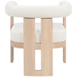 Meridian Furniture Arienzo Cream Velvet Upholstered Accent Chair