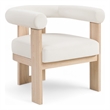 Meridian Furniture Arienzo Cream Velvet Upholstered Accent Chair