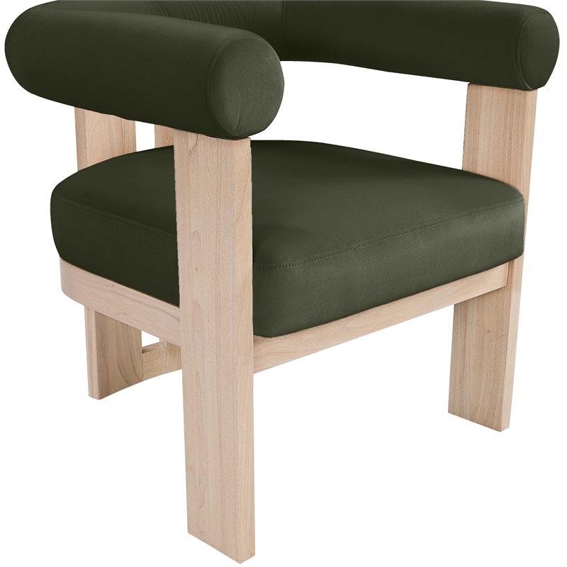 Meridian Furniture Arienzo Green Velvet Upholstered Accent Chair