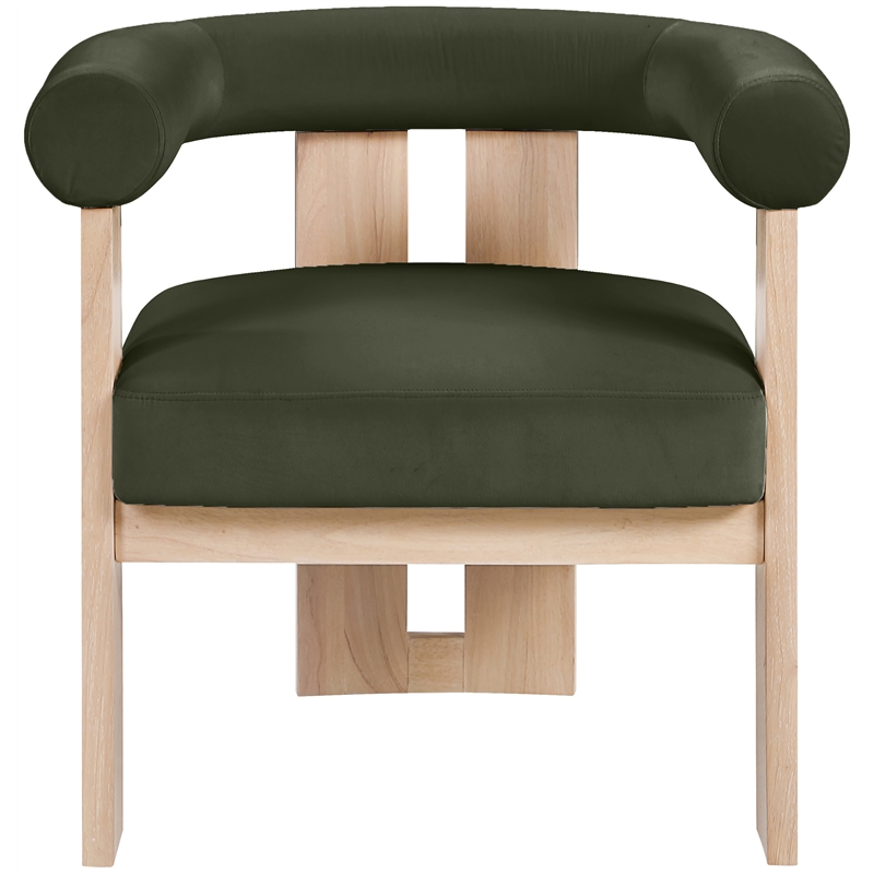Meridian Furniture Arienzo Green Velvet Upholstered Accent Chair