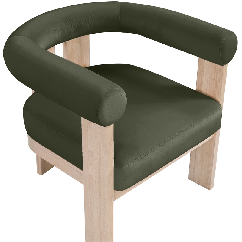 Meridian Furniture Arienzo Green Velvet Upholstered Accent Chair