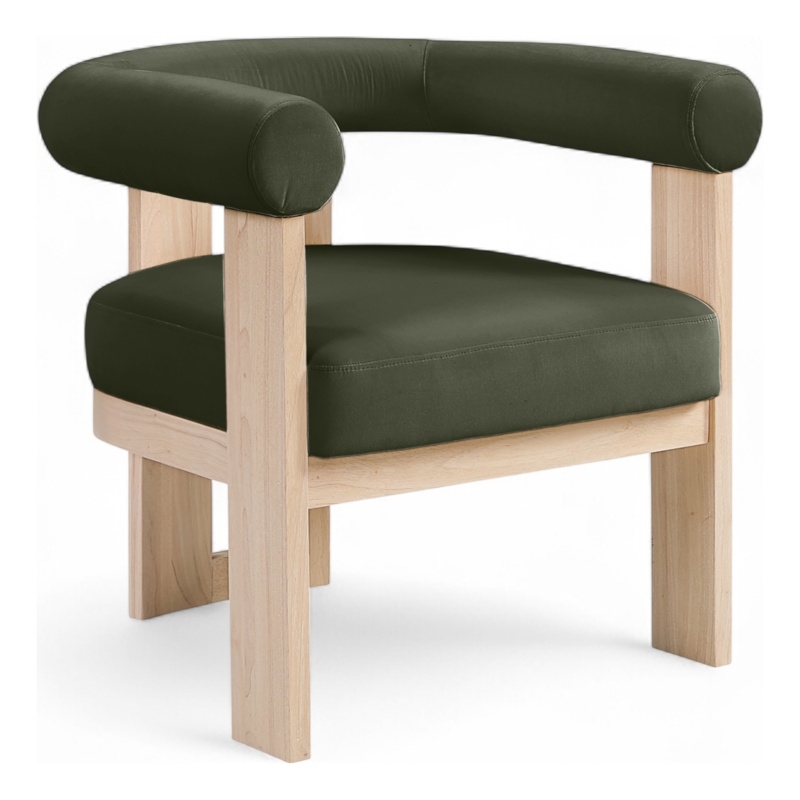 Meridian Furniture Arienzo Green Velvet Upholstered Accent Chair