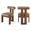 Meridian Furniture Arienzo Beige Velvet Upholstered Dining Chair (Set of 2)