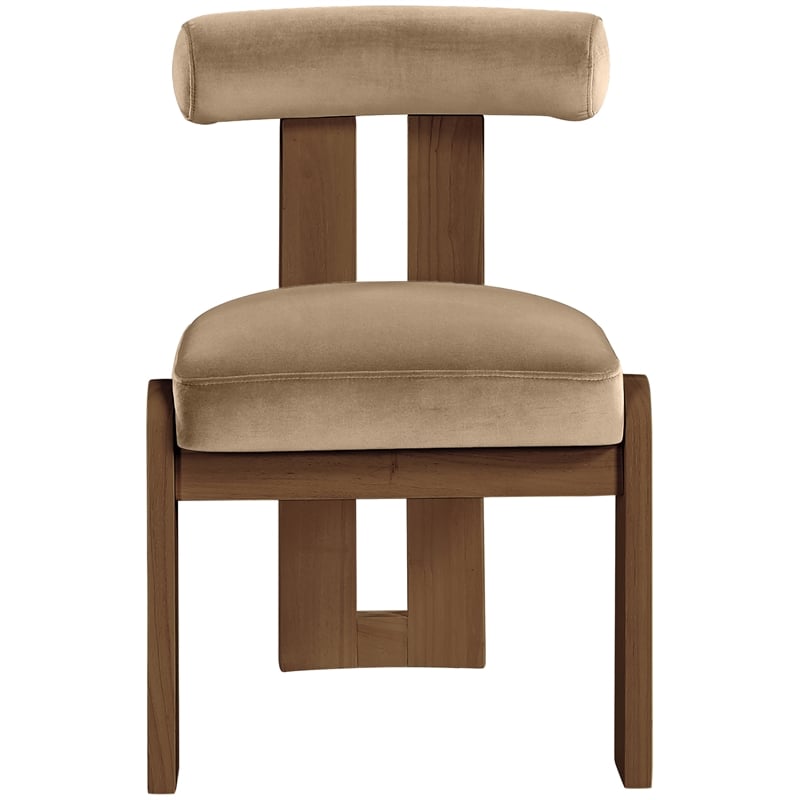 Meridian Furniture Arienzo Beige Velvet Upholstered Dining Chair (Set of 2)