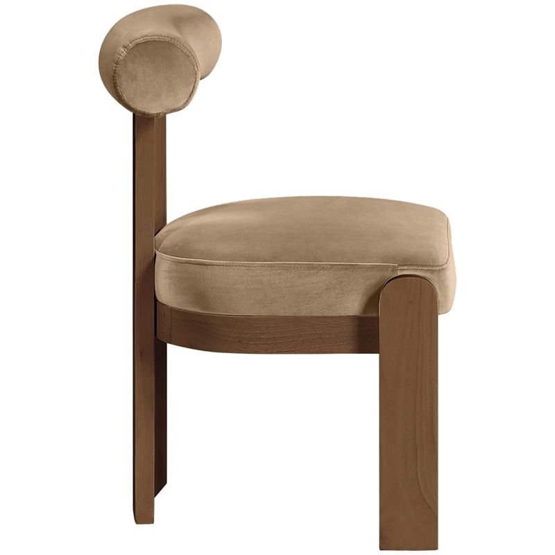 Meridian Furniture Arienzo Beige Velvet Upholstered Dining Chair (Set of 2)
