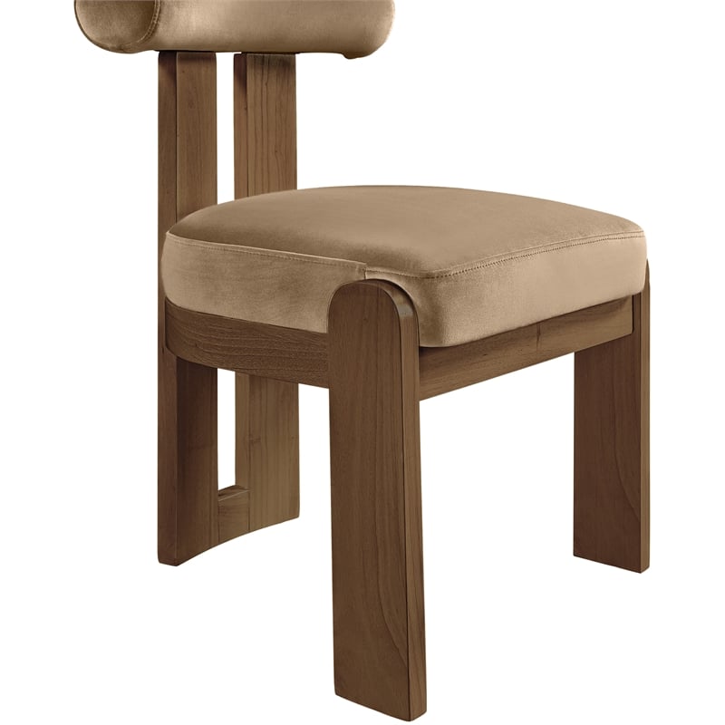 Meridian Furniture Arienzo Beige Velvet Upholstered Dining Chair (Set of 2)