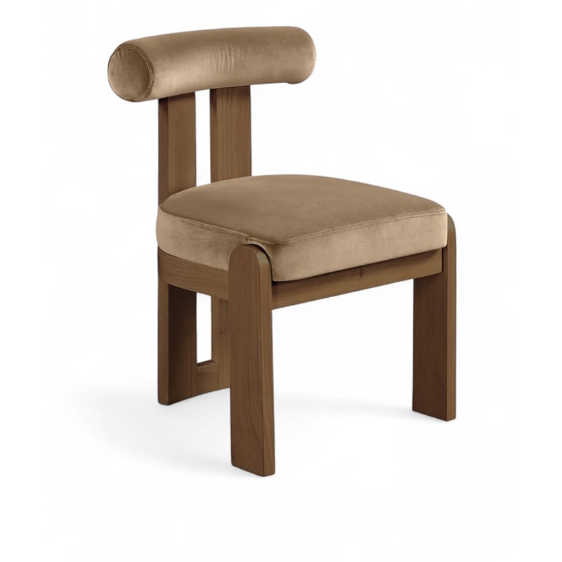 Meridian Furniture Arienzo Beige Velvet Upholstered Dining Chair (Set of 2)