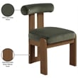 Meridian Furniture Arienzo Green Velvet Upholstered Dining Chair (Set of 2)
